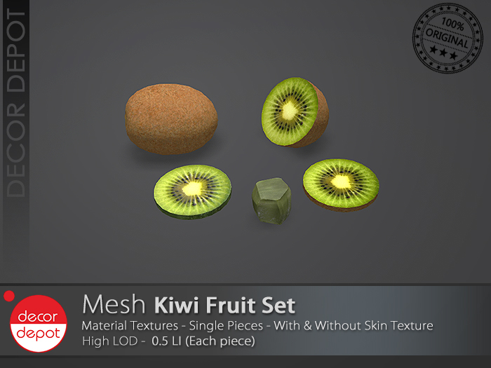 [DD] - FULL PERM  Set Frutas Kiwi
