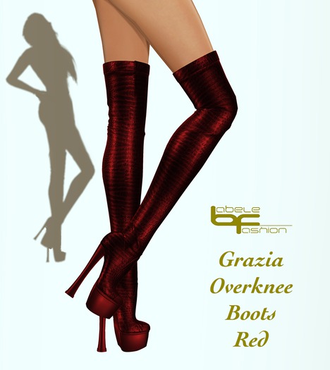Babele Fashion :: Grazia Overknee Boots Red