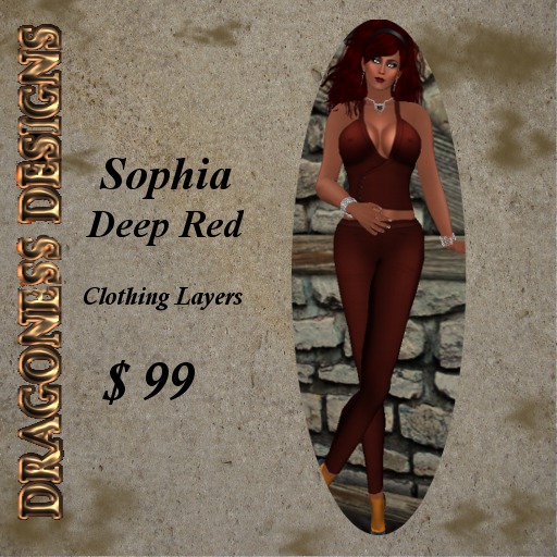 ! DD - Sophia Pantsuit - Deep Red