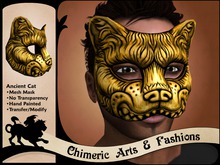 ~Chimeric Fashions~ Ancient Cat Mask (Gold)