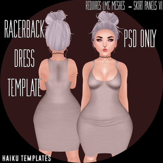 Racerback Dress Template - PSD ONLY