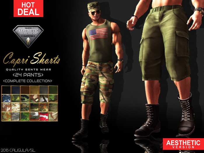 CA AESTHETIC 24 CAPRI SHORTS FAT PACK