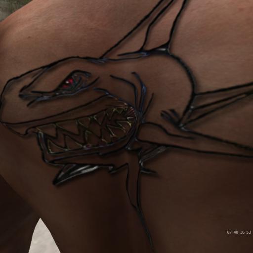 JTC TATTOO SHARK 1 BACK -[BOX] AESTHETIC