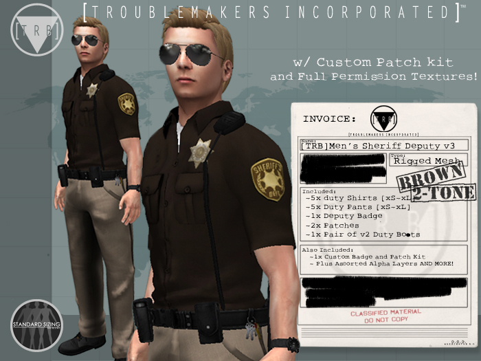 [TRB] Men's Sheriff Deputy v3: Brown 2 Tone