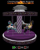 AP - Purple and Silver Horse Carousel Music Box