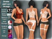 [TKS] Basics - Denim and Lace Orange
