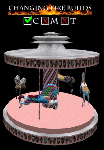 AP - Pink and Silver Horse Carousel Music Box