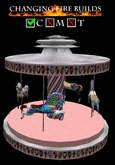 AP - Pink and Silver Horse Carousel Music Box