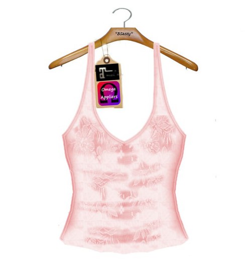 *BSASSY*  LACE DESIGN TANK RED