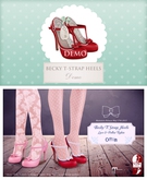 The Secret Store - Becky T-Strap Heels - DEMO