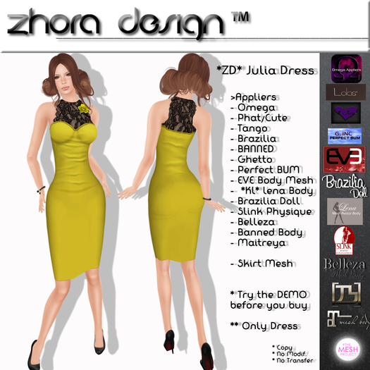 *ZD* Dress Julia Yellow