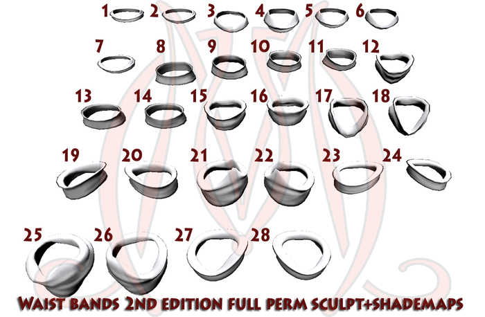 Waist Bands 2nd Edition FULL PERM SCULPT+SHADEMAPS
