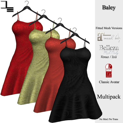 DE Designs - Baley Dress - Solids Multipack