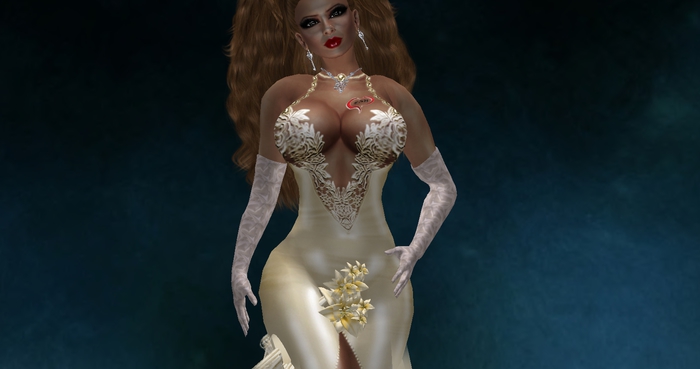 Mesh Ivory Silk Gloves
