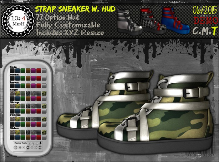 *10: 4 ~ MesH ~ Strap Sneaker ~ DEMO ~ W. 77 Option Hud ~ 