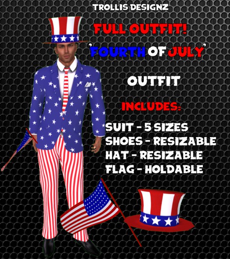 Trollis - Fourth Of July Suit set