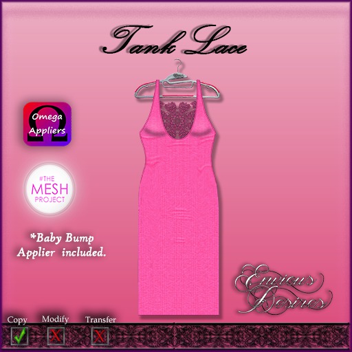 *E.D.* Tank Lace ~ Pink