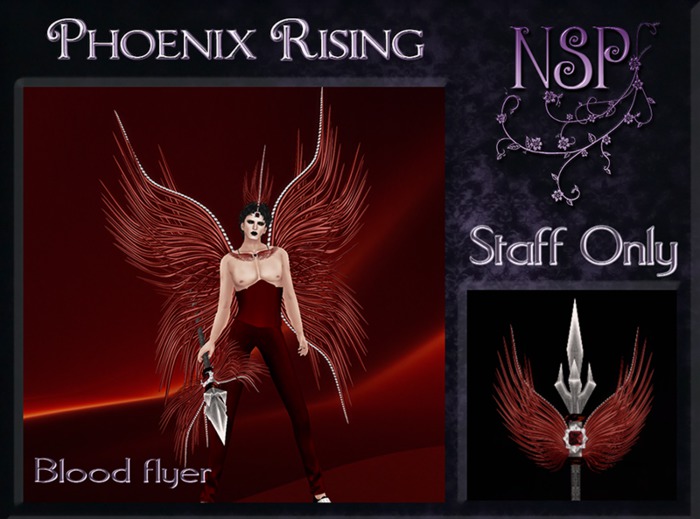 NSP Phoenix Rising Blood Flyer (Staff) Boxed