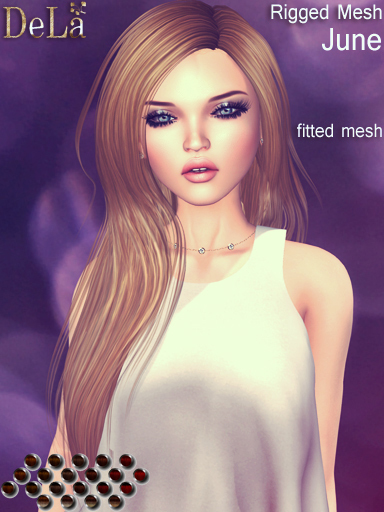 =DeLa*= Mesh Hair "June" Reds