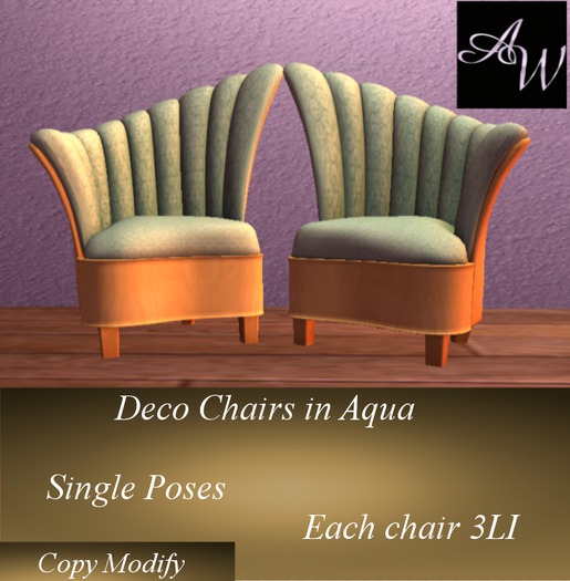 Deco Chairs in Aqua