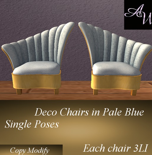 Deco Chairs in Pale Blue