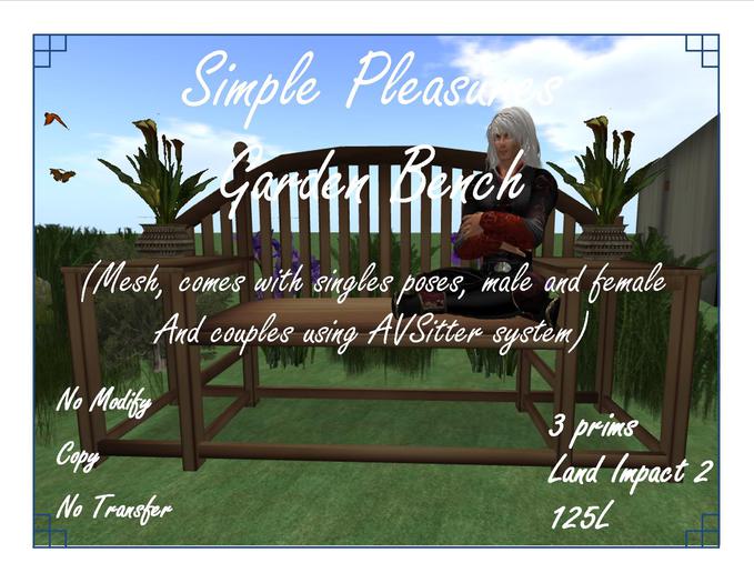 Simple Pleasures Garden Bench