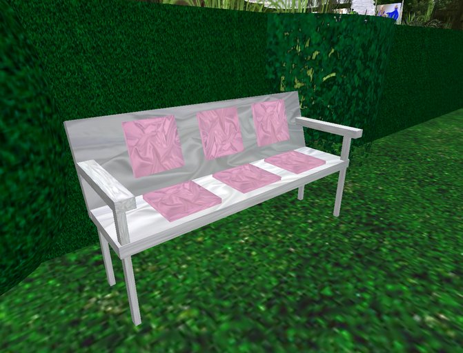 Gardenbench white/pink