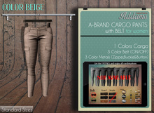 Addams // A Brand Cargo Pants for Women // Beige