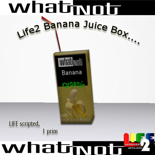 WhatNot Life2 Pack of 12 Banana Juice Boxes (add)