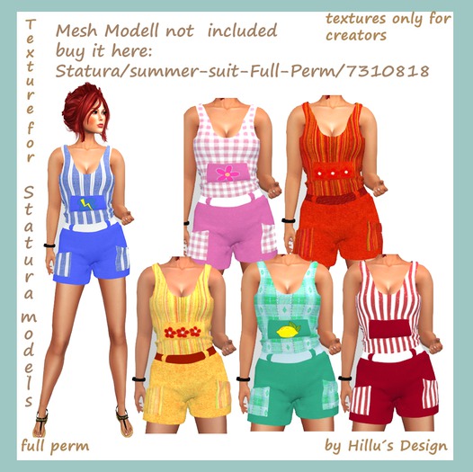 6 quality full perm Textures for Statura summer suit