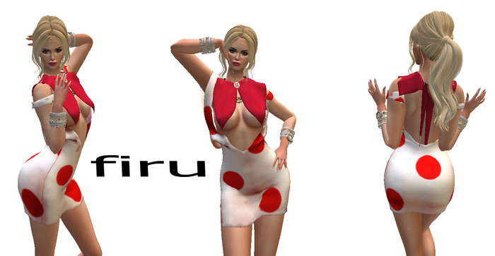 FIRU-Rigged Mesh Hernaly Dress RED