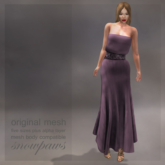 Snowpaws - Keelie Mesh Gown - violet