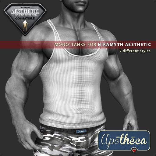 Apotheca - Tanks Mono for NIRAMYTH AESTHETIC 