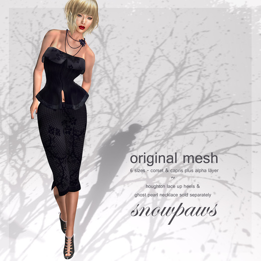 Snowpaws - Little Ghost Outfit - Black Widow
