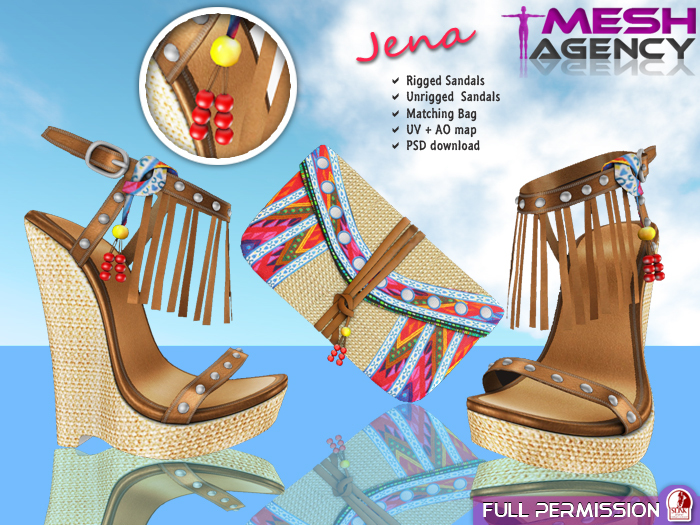Slink High Wedge & Clutch "Jena"  - FULL PERM