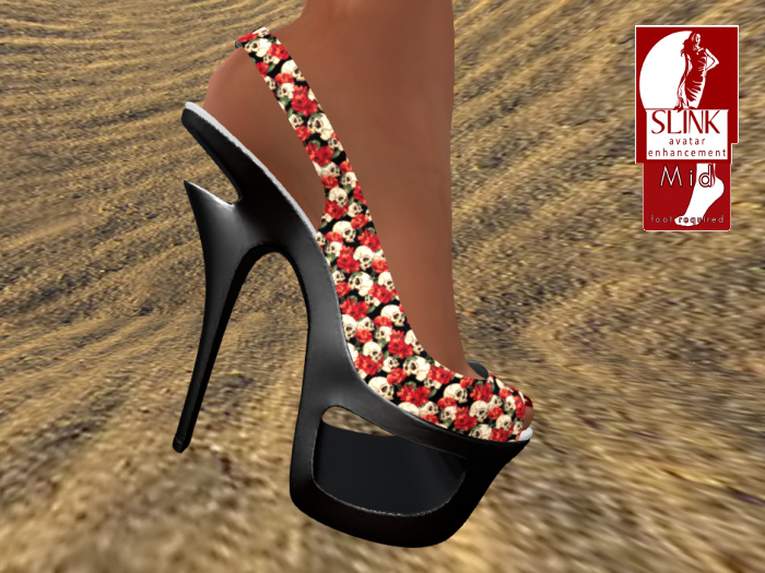SP~"Fancy" Peeptoe Pumps - Skulls N Roses