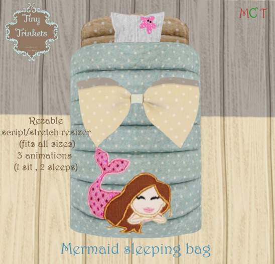 {T.T}Mermaid sleeping bag ADD/wear ME TO UNPACK