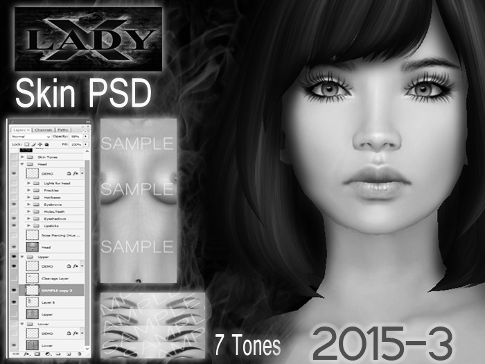 Lady-X-2015/ 3-Skin PSD -DEMO