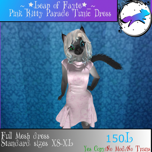 Pink Kitty Parade Tunic Dress