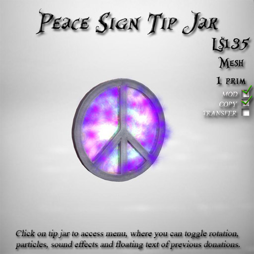 Peace Sign Tip Jar