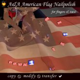 A&A American Flag Nailpolish set for finger&toenails transferable