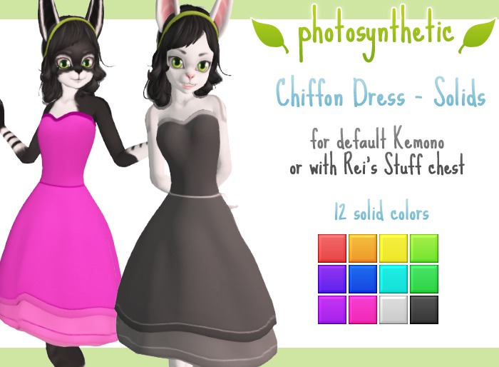 [Photosynthetic] Kemono Chiffon Dress - Solids
