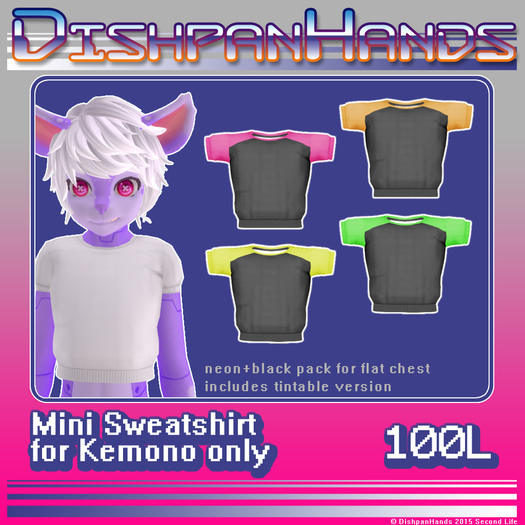 [DH] Mini Sweatshirt - Neon+black pack