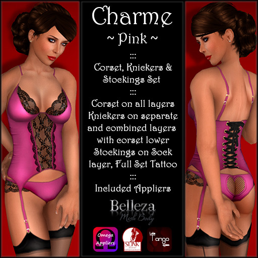 ::Chez::Kitten:: Charme Lingerie ~ Pink (Lolas, Slink, Omega, Belleza)