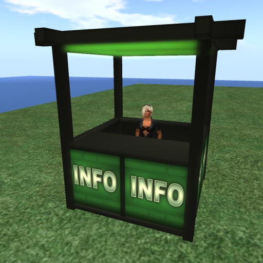 Info Booth Kiosk blue for Information Staff (Business)