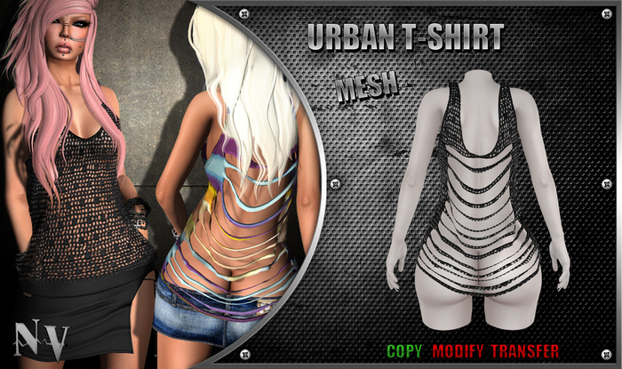 [NV] Urban Top -Crochet Black-