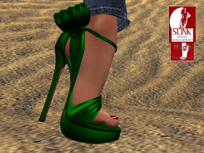 Sweet Peach Heels For Slink High - Black White