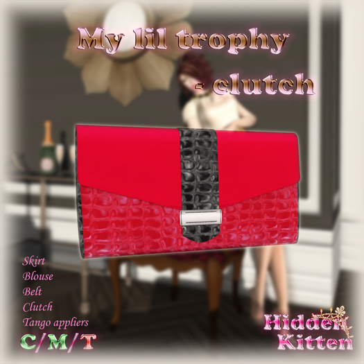 Hidden Kitten - My lil trophy clutch - Cherisse