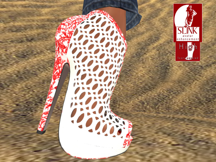 Sweet Peach Heels For Slink High - Black White