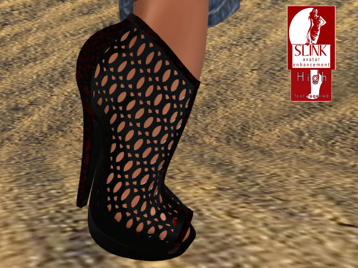 Sweet Peach Heels For Slink High - Black White